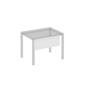 Экран стола защитный (ДСП) с кронштейнами для стола 100 на белом металлокаркасе Комфорт КФ, белый премиум (85x3.2x1.8) К.Б1 810 в Архангельске