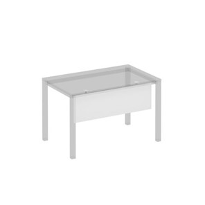 Экран стола защитный (ДСП) с кронштейнами для стола 120 на белом металлокаркасе Комфорт КФ, белый премиум (120x3.2x1.8) К.Б1 812 в Архангельске