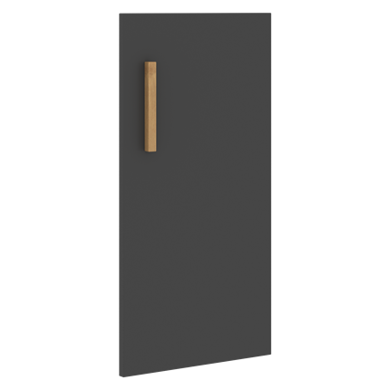 Низкая дверь для шкафа правая FORTA Черный Графит FLD 40-1(R) (396х18х766) в Архангельске - изображение