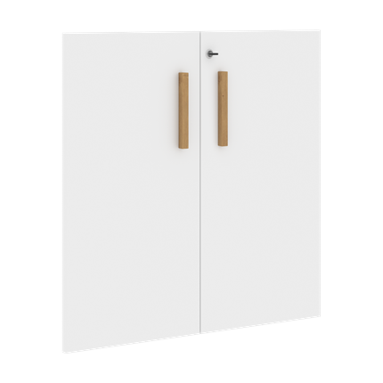 Низкие двери для шкафов с замком FORTA Белый FLD 40-2(Z) (794х18х766) в Архангельске - изображение