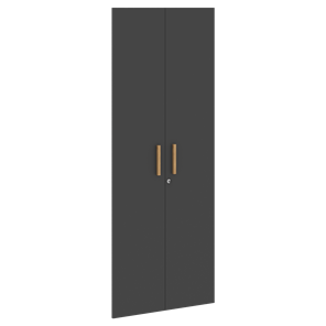 Двери для шкафов высокие с замком FORTA Черный Графит FHD 40-2(Z)  (794х18х1932) в Архангельске