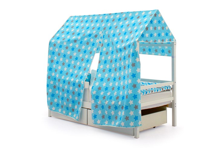 Крыша текстильная для кровати-домика Svogen (звезды, голубой) в Архангельске - изображение 1
