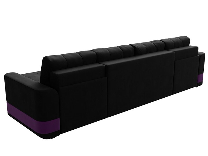 П-образный диван Честер, Черный/фиолетовый (вельвет) в Архангельске - изображение 8