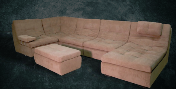 П-образный диван Премьер со столом-пуфом в Архангельске - изображение