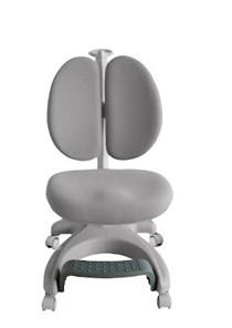 Детский стул FunDesk Solerte Grey с подставкой для ног + чехол для кресла в подарок в Архангельске - предосмотр 1