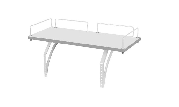 Растущий стол 1/75-40 (СУТ.25) + Tumba 3 + Polka_z 1/600 (2 шт.) белый/белый/Серый в Архангельске - изображение 1