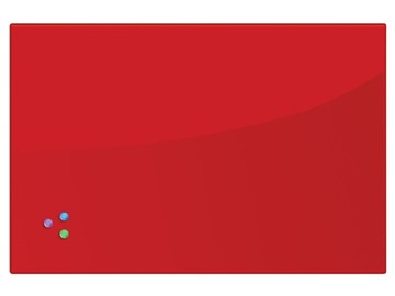 Доска магнитно-маркерная стеклянная BRAUBERG 60х90 см, красная в Архангельске - предосмотр