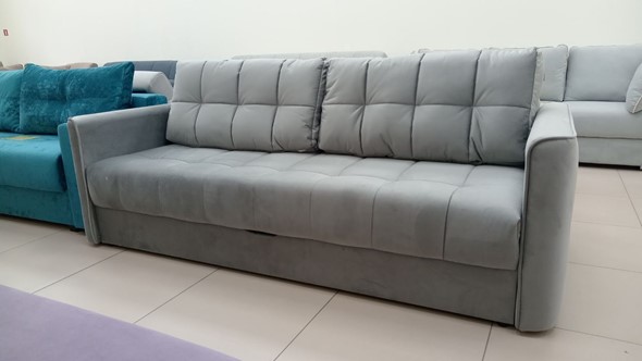 Прямой диван Татьяна 5 БД Граунд 05 серый в Архангельске - изображение
