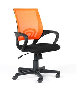 Кресло компьютерное CHAIRMAN 696 black Сетчатый акрил DW66 оранжевый в Архангельске - предосмотр